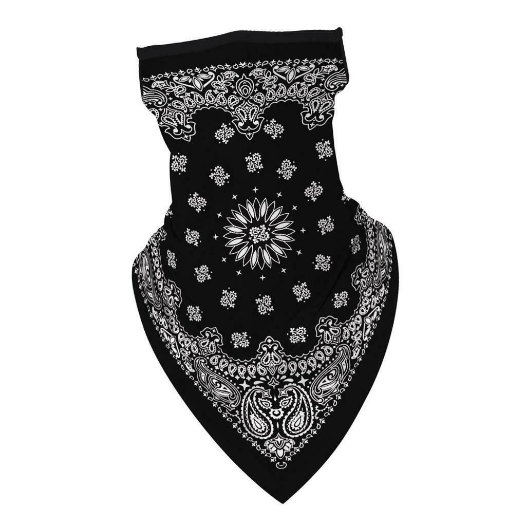 2 Pcs Bandana Face Balaclava Neckerchief Ear Hanging UV Sun Gaiter Headwear