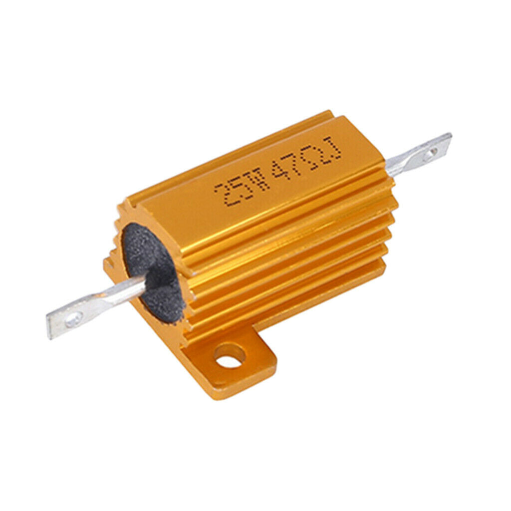 10 Pieces 25W Aluminium Clad Power Wirewound Resistors 47 Ohm Tool Universal