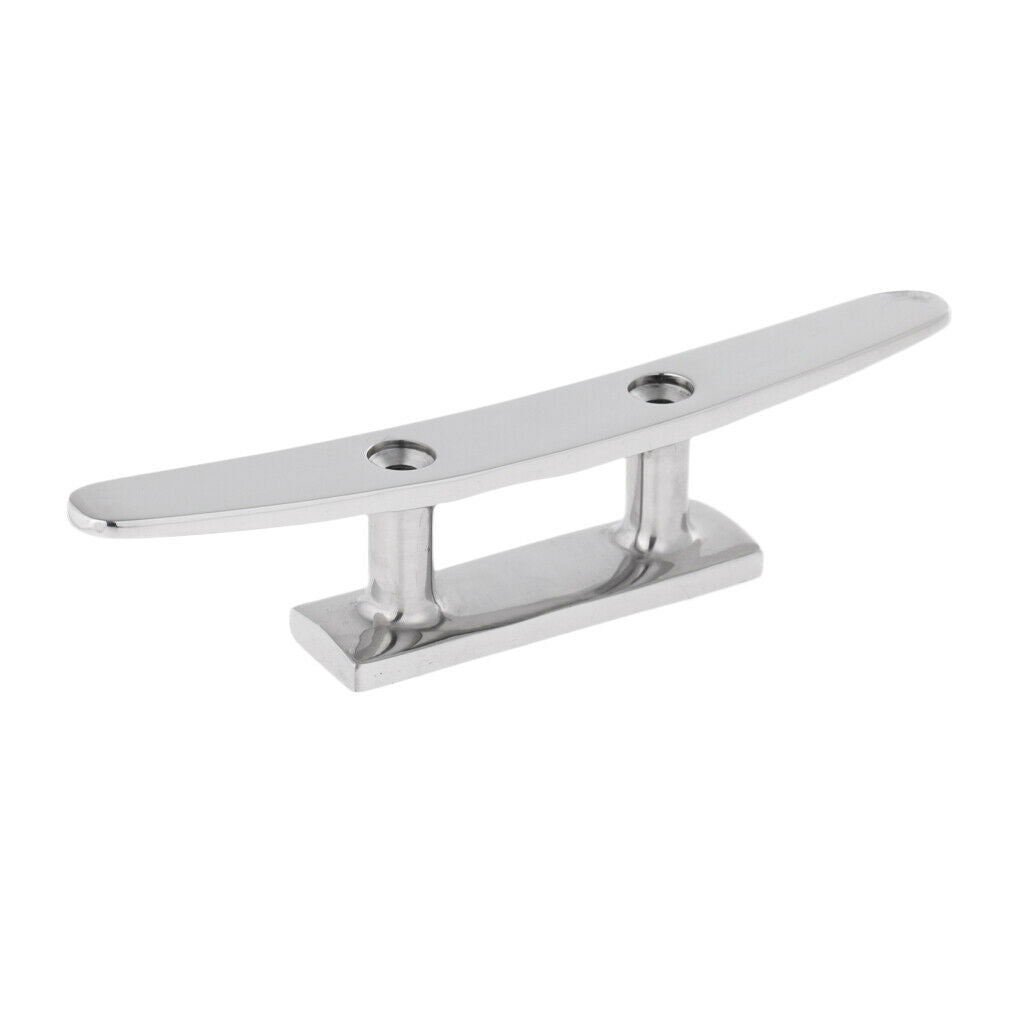 5 inch Marine 316 Stainless Steel Low Flat Mooring Boat Deck Rope Line Cleat,