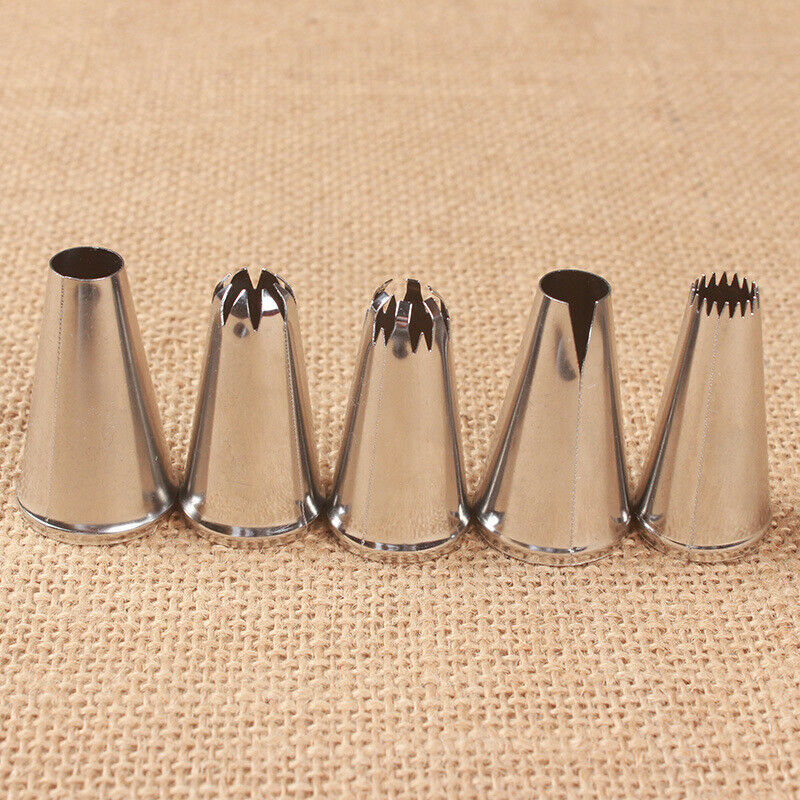 5PCs Large Icing Piping Nozzles Cake Baking Cookie Cupcake Piping Nozzle .l8