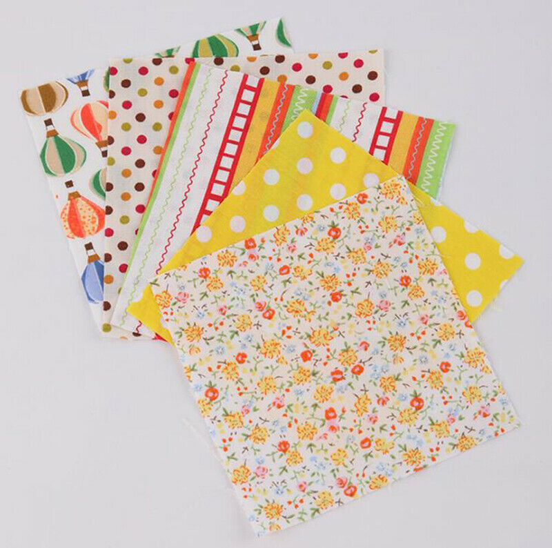 50x DIY Cotton Fabric Printed Cloth Sewing for Patchwork Needlework Handmade Rf