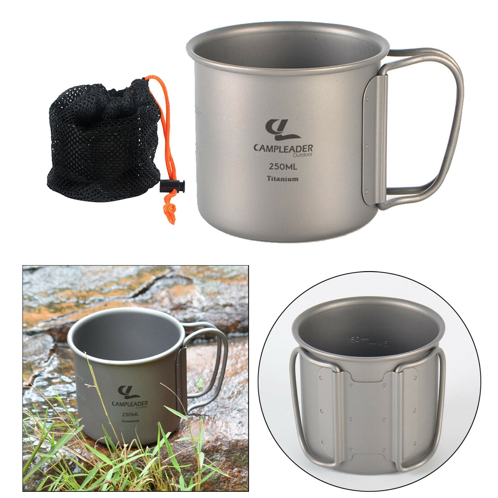 Titanium Folding Camping Mug Outdoor Drinkware Home Utensils Water Mug