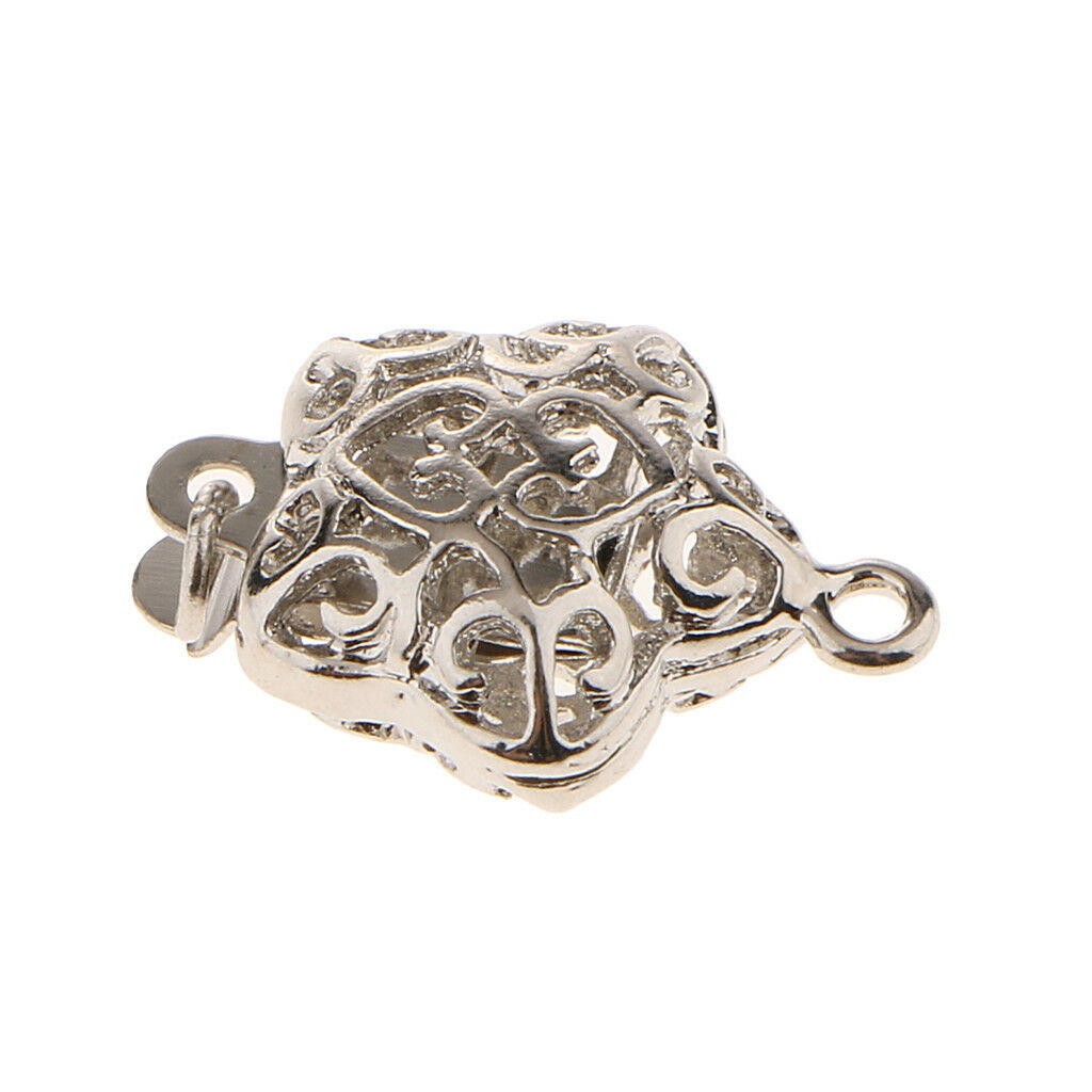 5pcs Copper Filigree Push Pull Box Clasp Pentagram Shape Jewelry Repair
