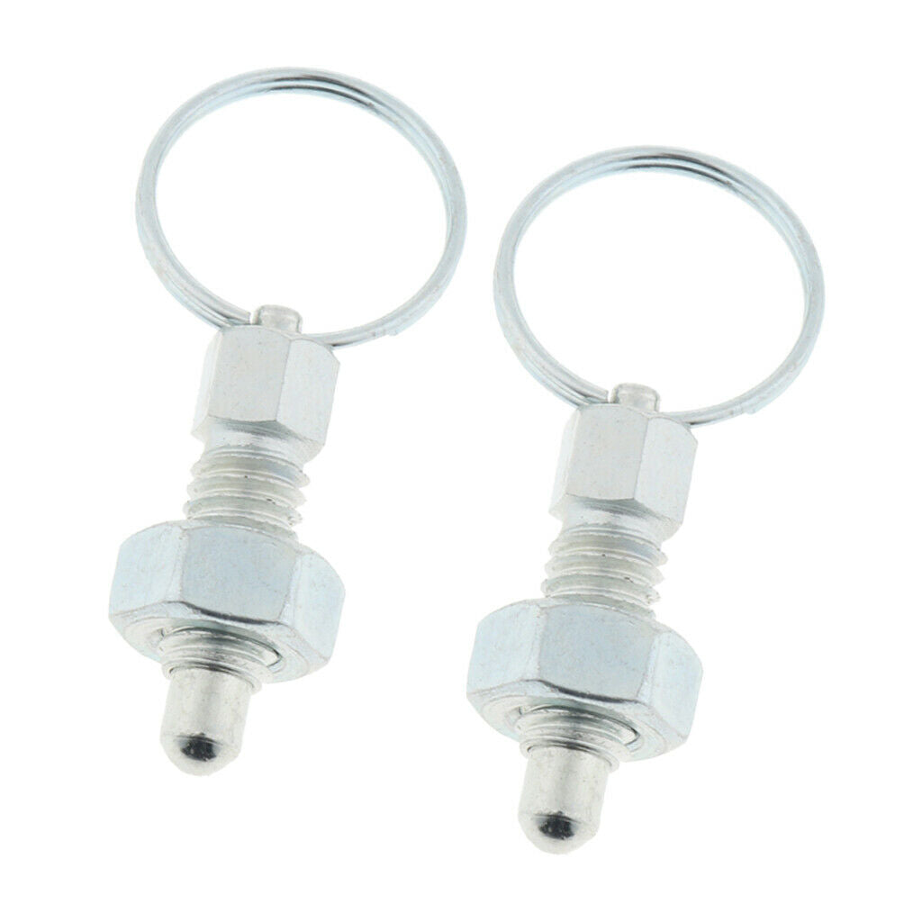 2Pcs M6 Pull Indexing Ring Pin Knob Plunger Spring Positioning Pins High Quality