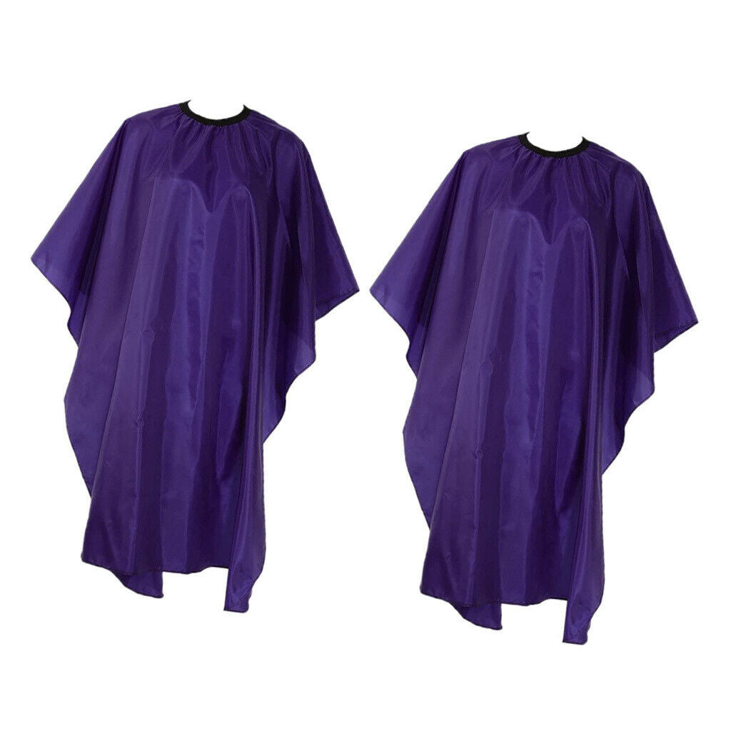 2x Large Barber Salon Hairdressing Gown Hair Cutting Cape Unisex Purple