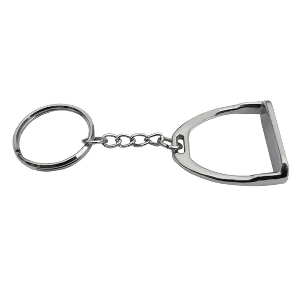 2pcs Horse Stirrup Keyring Keychain Hanging