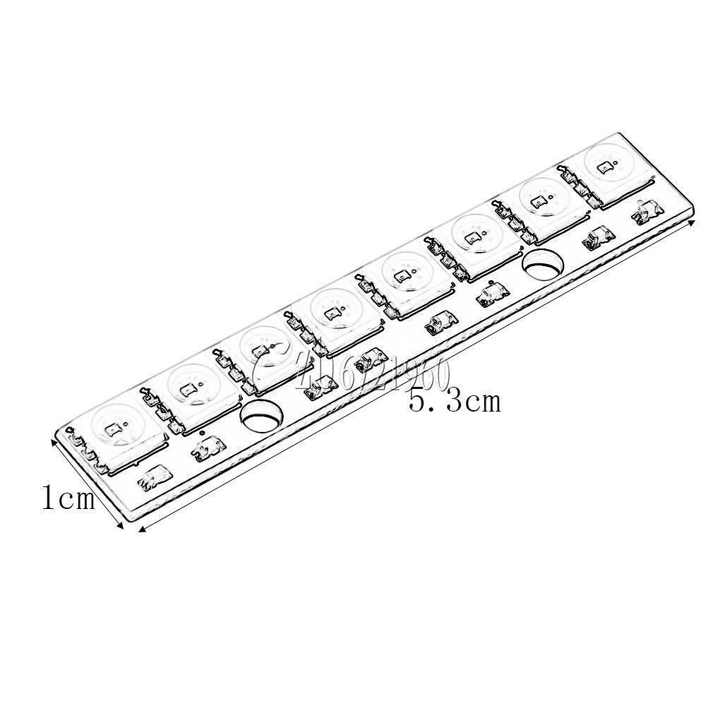 Black 8-Bit WS2812 5050 RGB LED Lamp Panel Board Rainbow LED Precise for Arduino