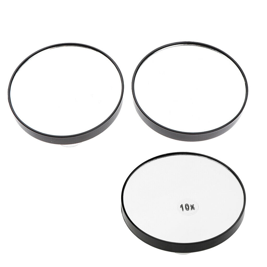 5X/10X Magnifying Suction Cup Travel Mirror for Precise Makeup Apply 3pcs