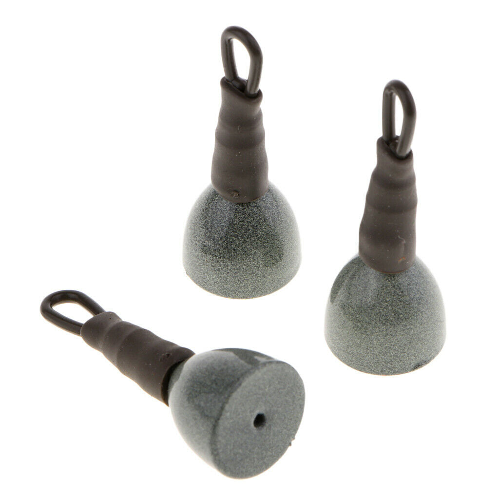 3pcs Fishing Sinker Fishing Weights Bank Fishing Sinker Tapered Bullet Shape