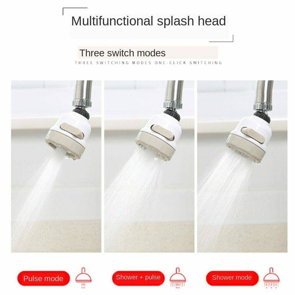 1Pcs Moveable Kitchen Tap Head 360° Rotatable Faucet Water Saving Filter Sprayer