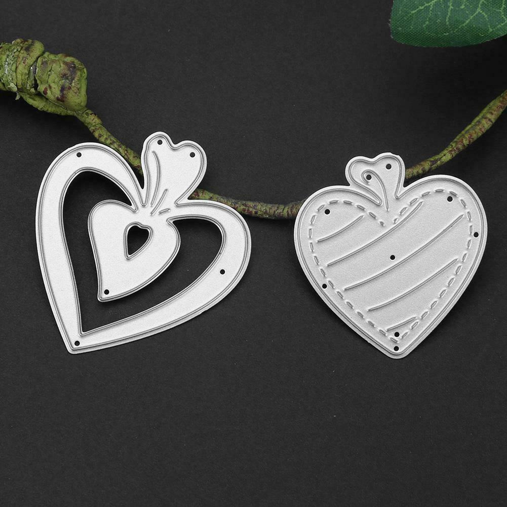 5pcs Heart Sewing Thread Metal Die Cutting Dies DIY Scrapbooking Embossing @