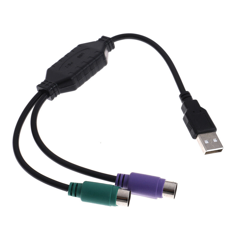 1Pc USB male to dual PS2 female cable adapter converter use for keyboard .l8