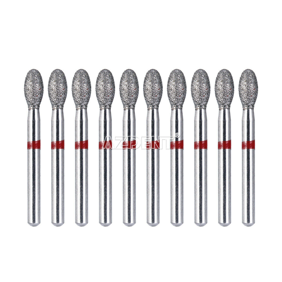 10 Box Dental Diamond Burs Football Fine #379-023F RED 10pcs/box AZDENT