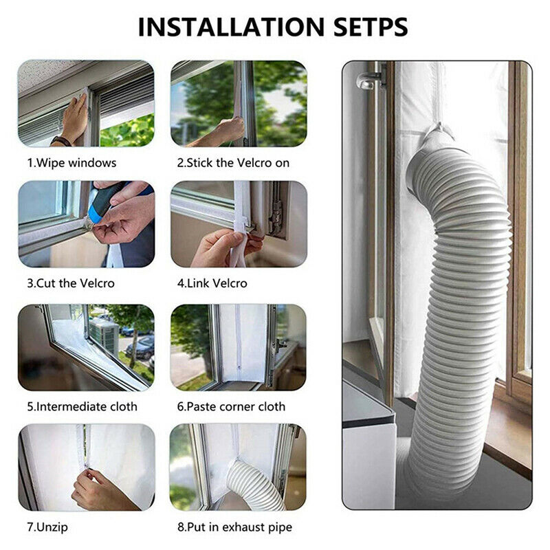 3Meters Cloth Airlock Sealing Portable Household Air Conditioning Baf WLD Ad