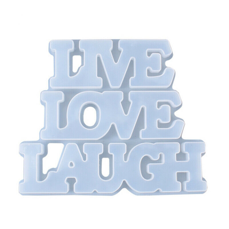 Live Love Laugh English Words Silicone Mold DIY Table Sign Decoration Art.l8