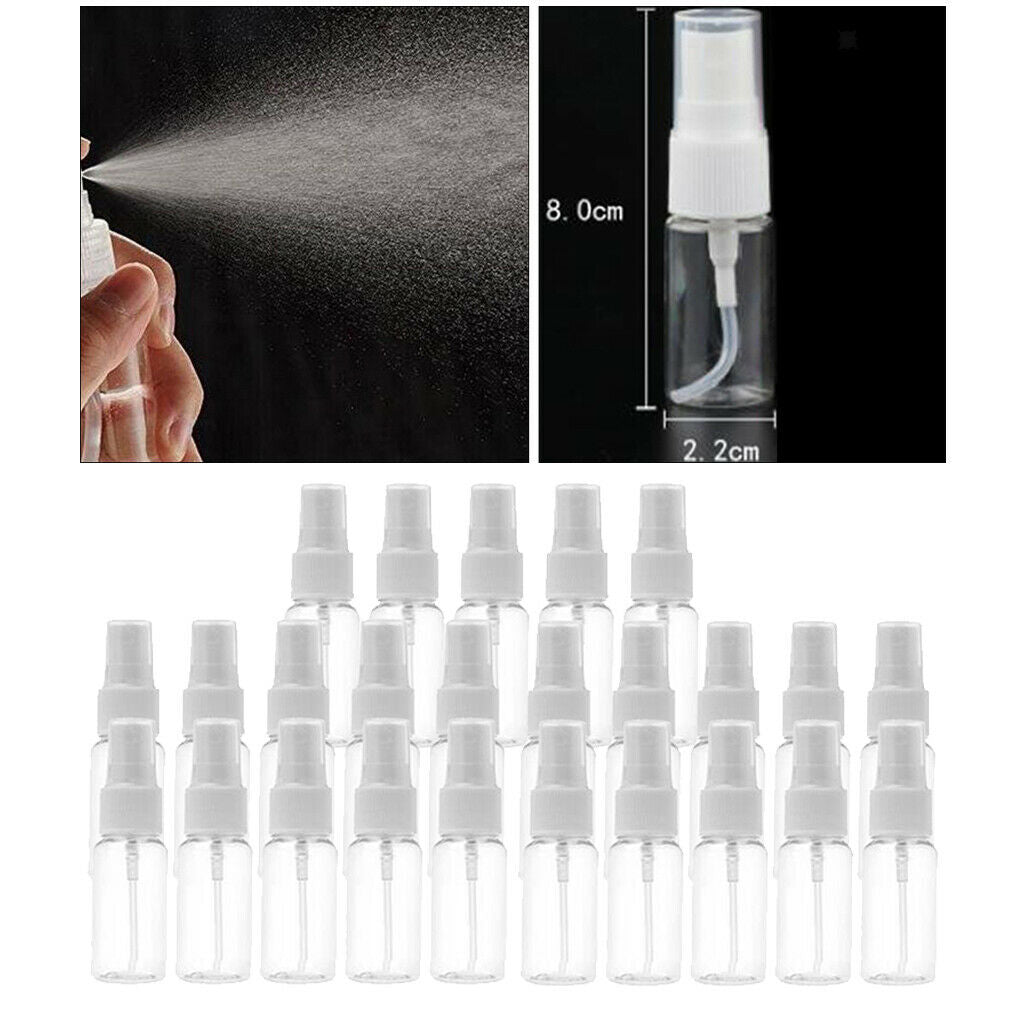 25pcs Portable Transparent Fine Mist Sprayer Bottles Perfumes Container