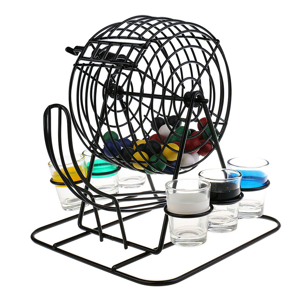 Bingo Machine Lottery Game, Mini Bingo Game Complete with Ball, Bar Mini Lottery