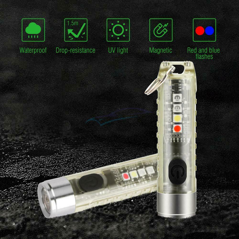 6.05×1.56cm Single-click To Switch Portable Outdoor Ultra Bright  LED Flashlight