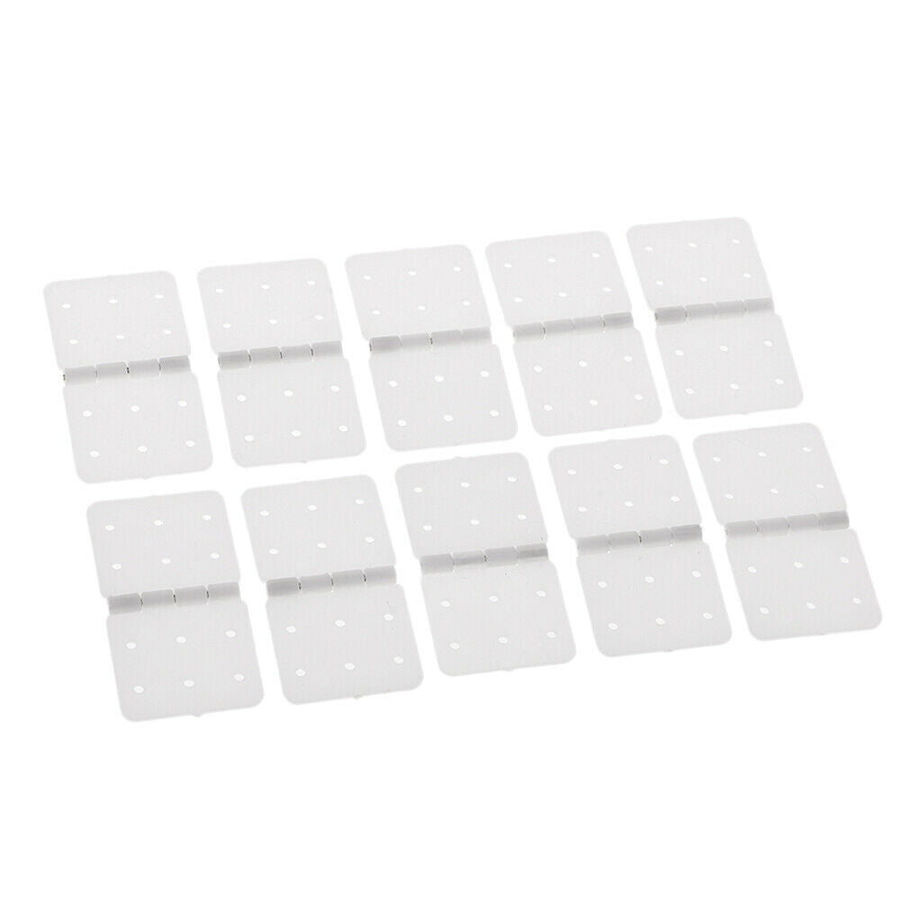 20x White Flat Plastic RC Plane Hinges Airplane Accessory High Quality