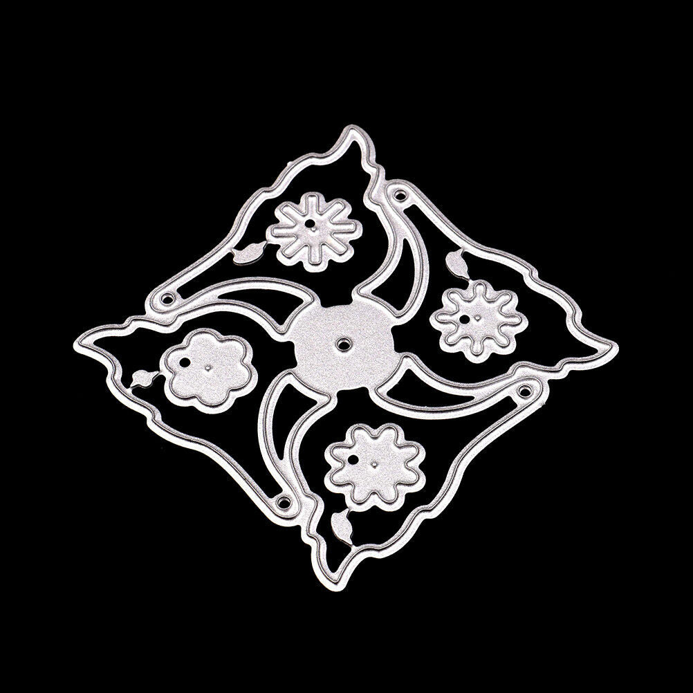 Windmill Flower Spinner Metal Cut Dies Diy Pinwheel Party Decor Paper Craft Qx