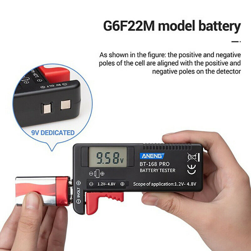 Digital Battery Capacity Volt Tester Check Battery Voltage Current Meter Tes C!