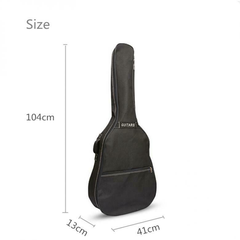 1pc Black 40 / 41 Inch Portable Oxford Guitar Gig Bag Cover Backpack with Double