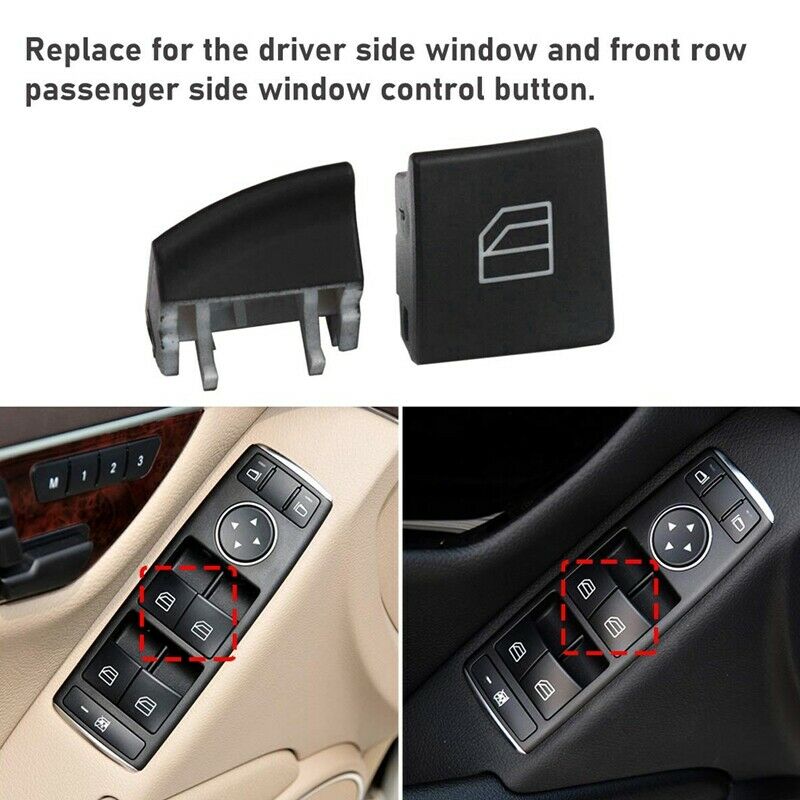 Window Switch Button Covers for Mercedes Benz W204 W212 C E Glk Class, Front LE8