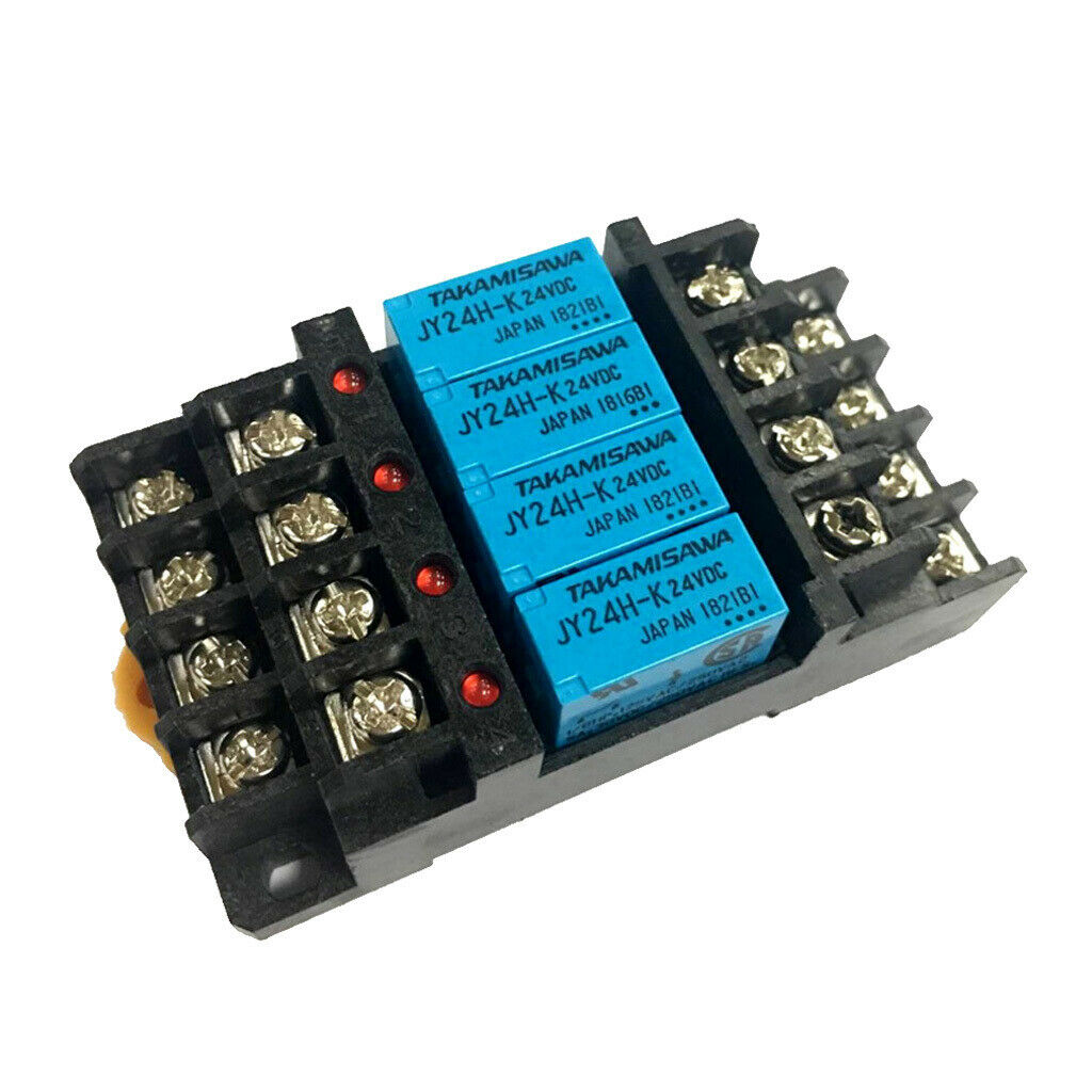 G6B-4BND 24V DC Coil Relay Terminal Block, 250VAC 30VDC 5A, Use with JY24H-K