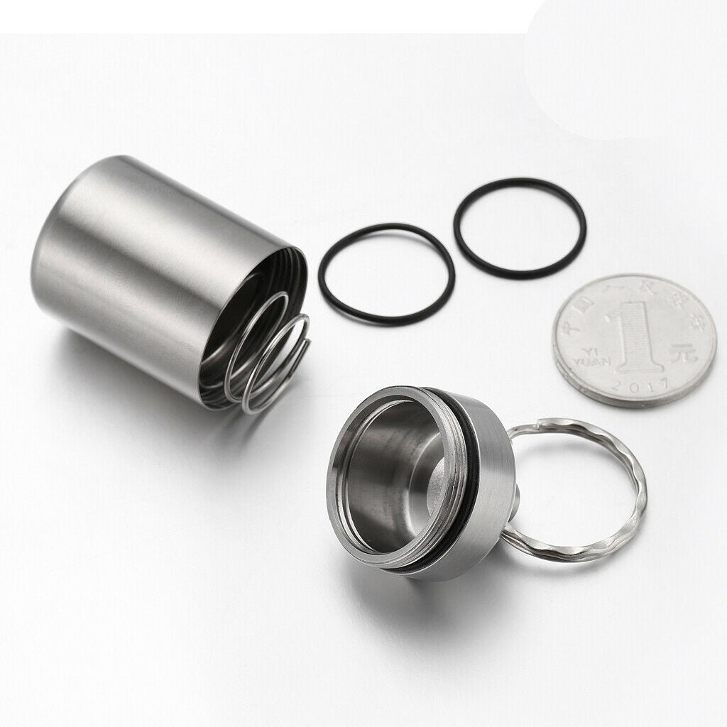 Waterproof Pill Container Box Bottle Case Keychain