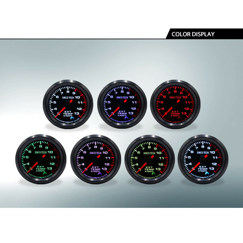 Gasoline Car Truck Digital LED EGT Exhaust Gas Temperature Gauge With Cable