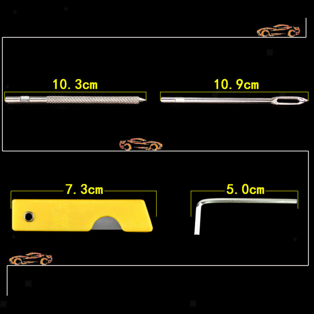 Auto Motorcycle Car Tubeless Tyre Tire Repair  Drill Wrench Plug Patch Kits