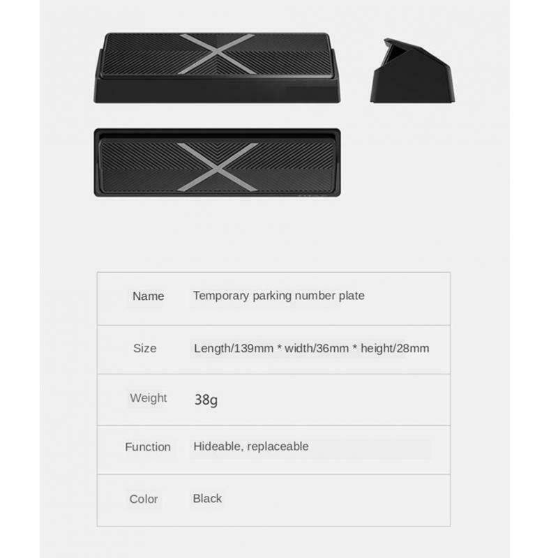Car Temporary Parking Card Stop Sign 0-9 Number Stickers Auto Accessories
