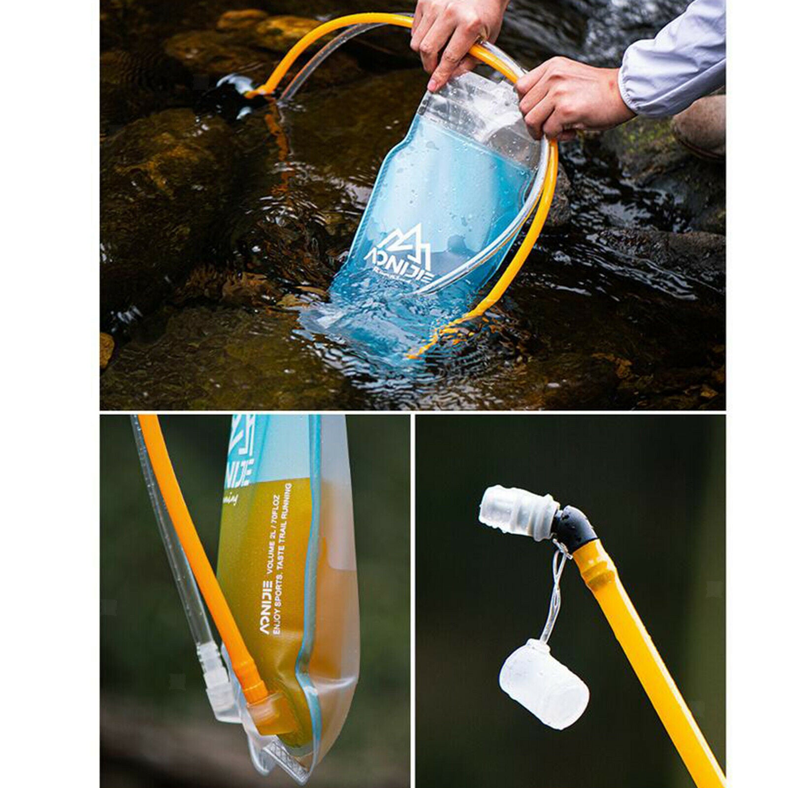2L Dual Hydration Bladder Safe Water Reservoir Hydration Pack Cycling Hiking