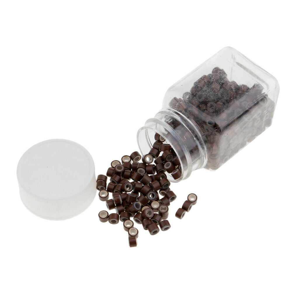 Microbead Rings 1000PCS Extension High Quality Silicone Lined 2 Colors