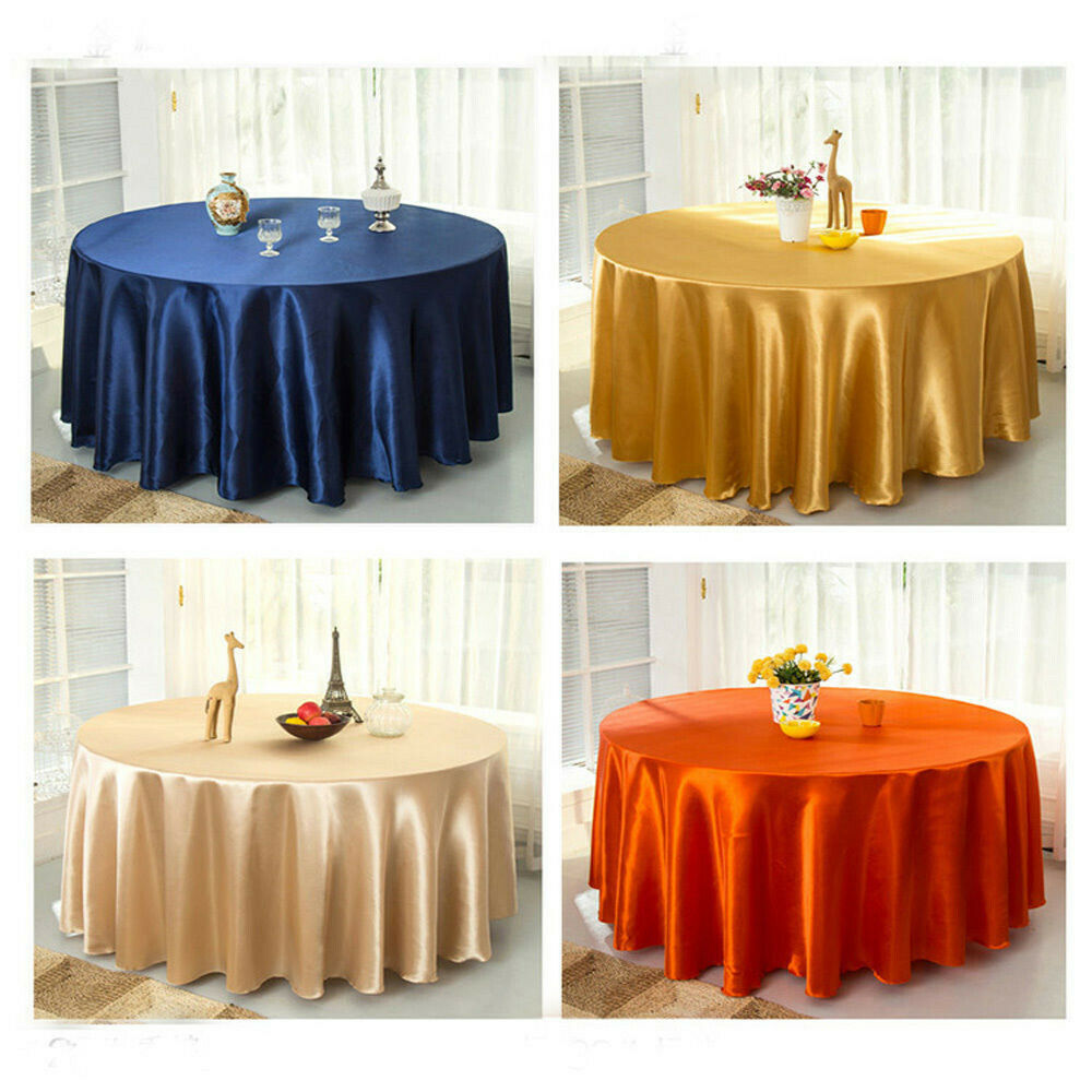 57 '' tablecloth tablecloth square satin banquet wedding party decor blue