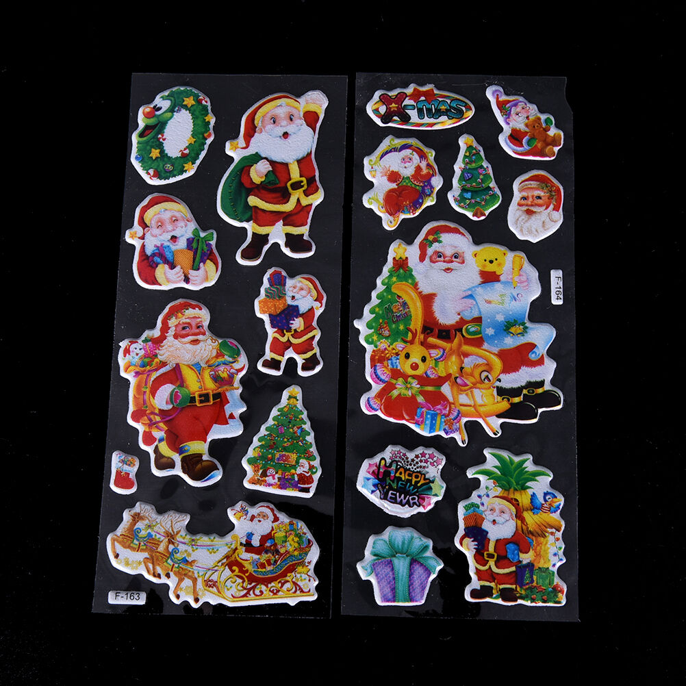 5 pcs Christmas Stickers for Kids Xmas Craft Gift Card-Making Home Decorat.l8