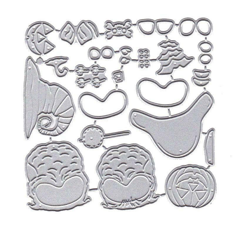 Happy Halloween Owl Metal Cutting Dies Stencil DIY Scrapbooking Album paper card