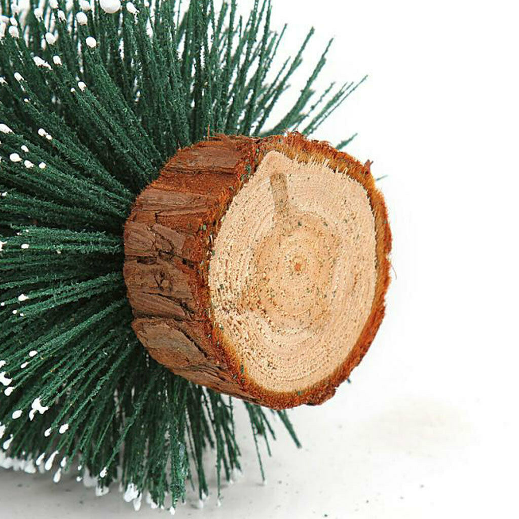 Set of 6pcs 10cm Premium Artificial Fir Christmas Tree with Christmas Tree Wood