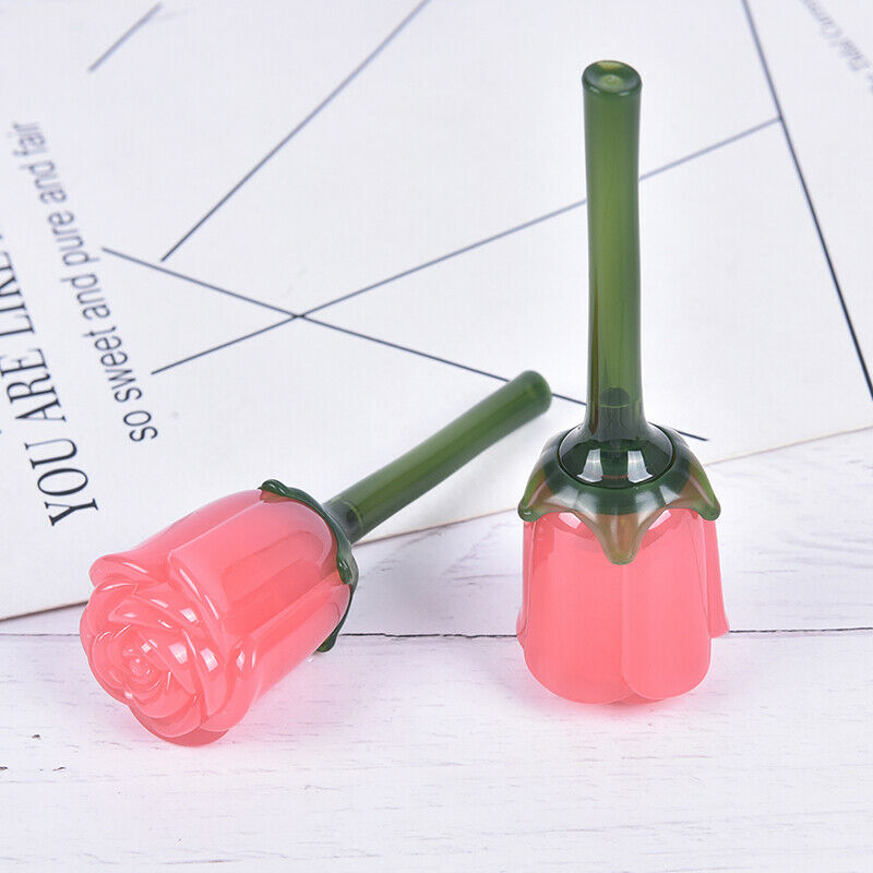 3ml Rose Lip Gloss Tube Empty Refillable Lip Glaze Wand Tube Lipstick Bottl FG