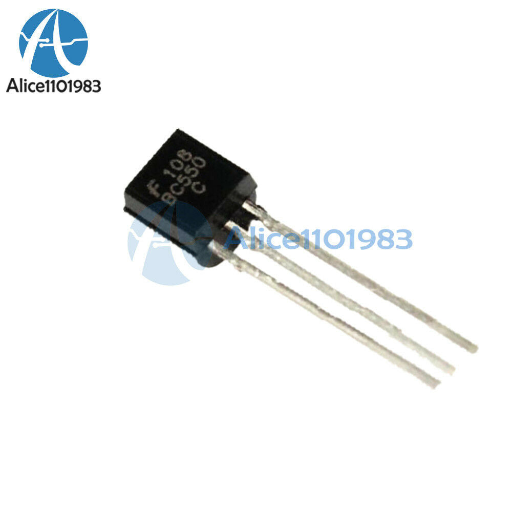 100PCS BC550 TO-92 NPN Low Noise Transistor AL