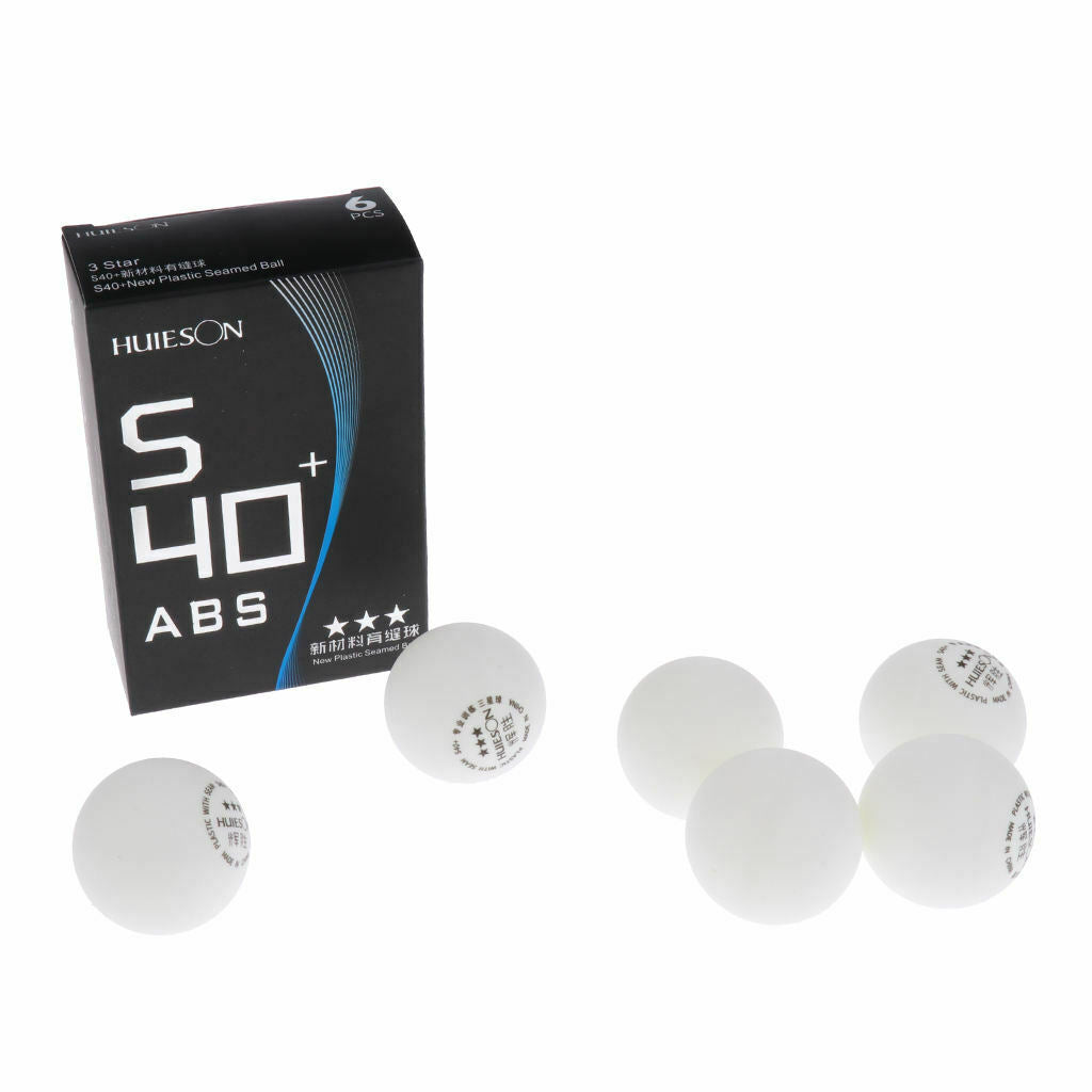 Prettyia   40+mm Table Tennis Balls  Pong Balls, Pack of 6, White