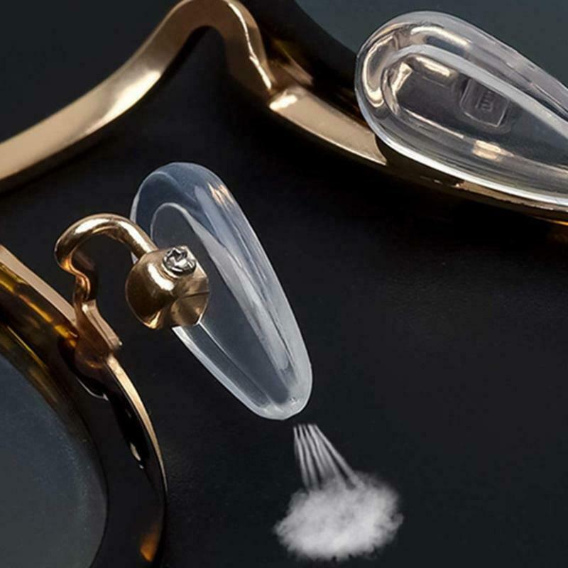 Eyeglass Repair Kit 5 Pairs Air Chamber Nose Pads Silicone Screw-in Eyewear