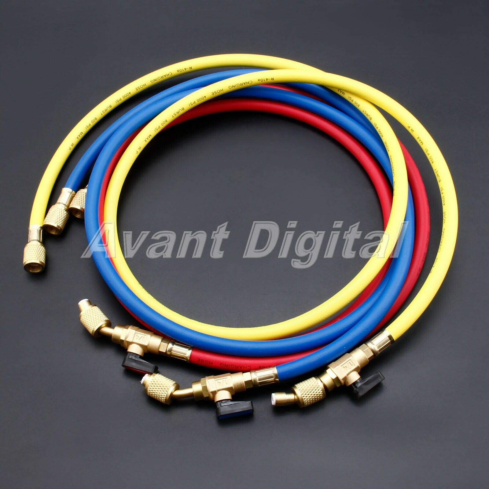 60” R410A AC Charging Hose Set ball valve for Air  Refrigerant R134A