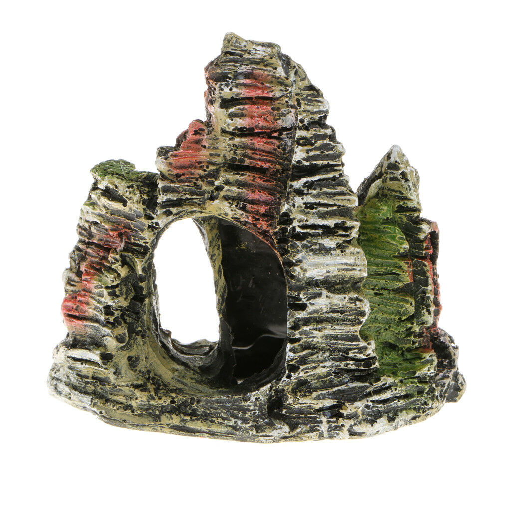 Aquarium Mountain Rockery Hiding Cave   Tank Decoration Ornament View
