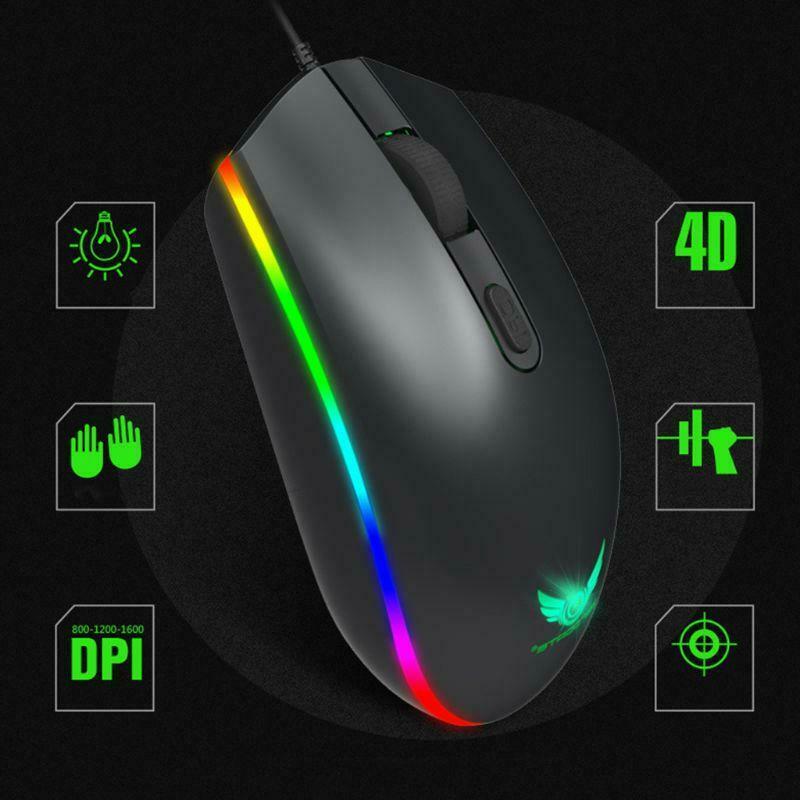 RGB Wired Gaming Mouse Optical Wire Computer Gamer Mice for PC Laptop Notebook