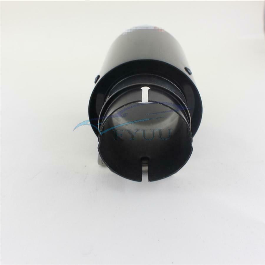 Car Exhaust Tips Exhaust Muffler Pipe Inlet 63mm Outlet 89mm Glossy Carbon Fiber