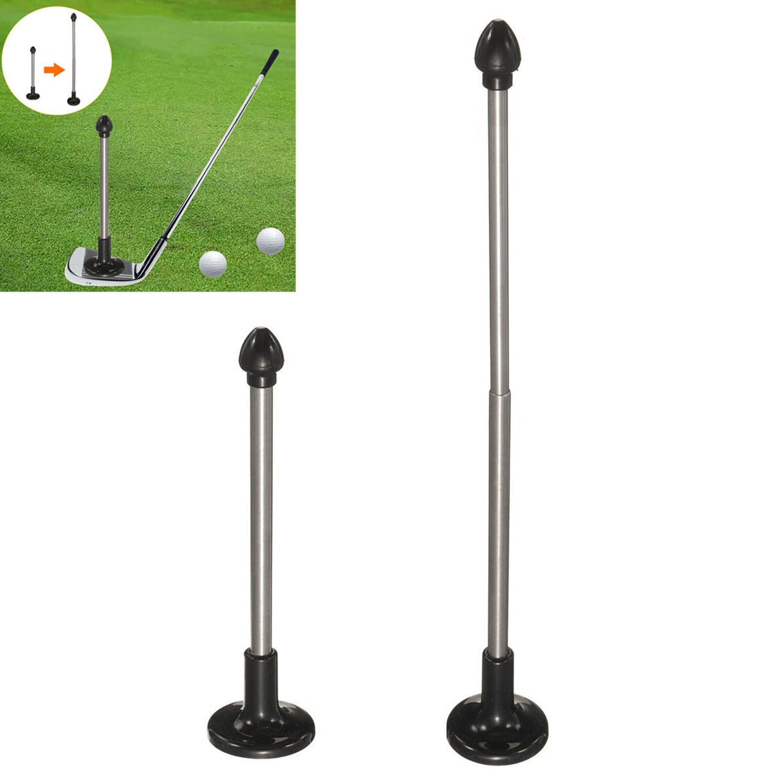Adjustable Magnetic Golf Lie Angle Tool Face Aimer Alignment Training Aid Rod