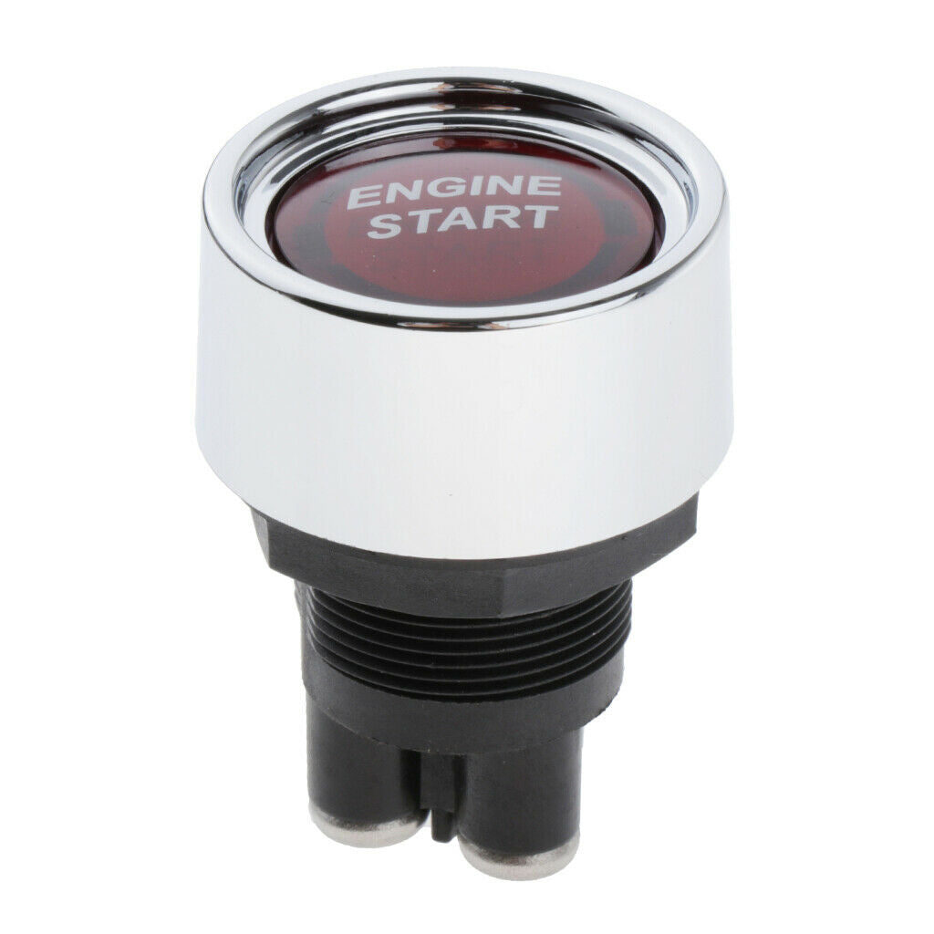 Universal 12V Car Engine Start Push Button Switch Ignition Starter Kits Red LED