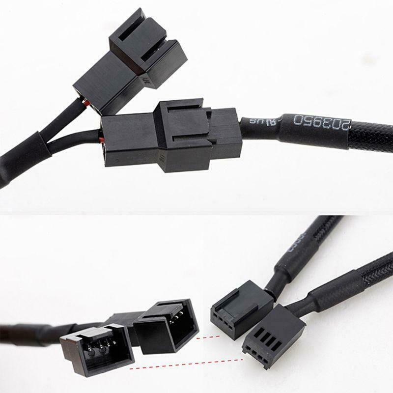 CB-Y4P 4Pin PWM Y Splitter Fan Cable 1x4pin to 2x4pin Expansion Cable Adapter