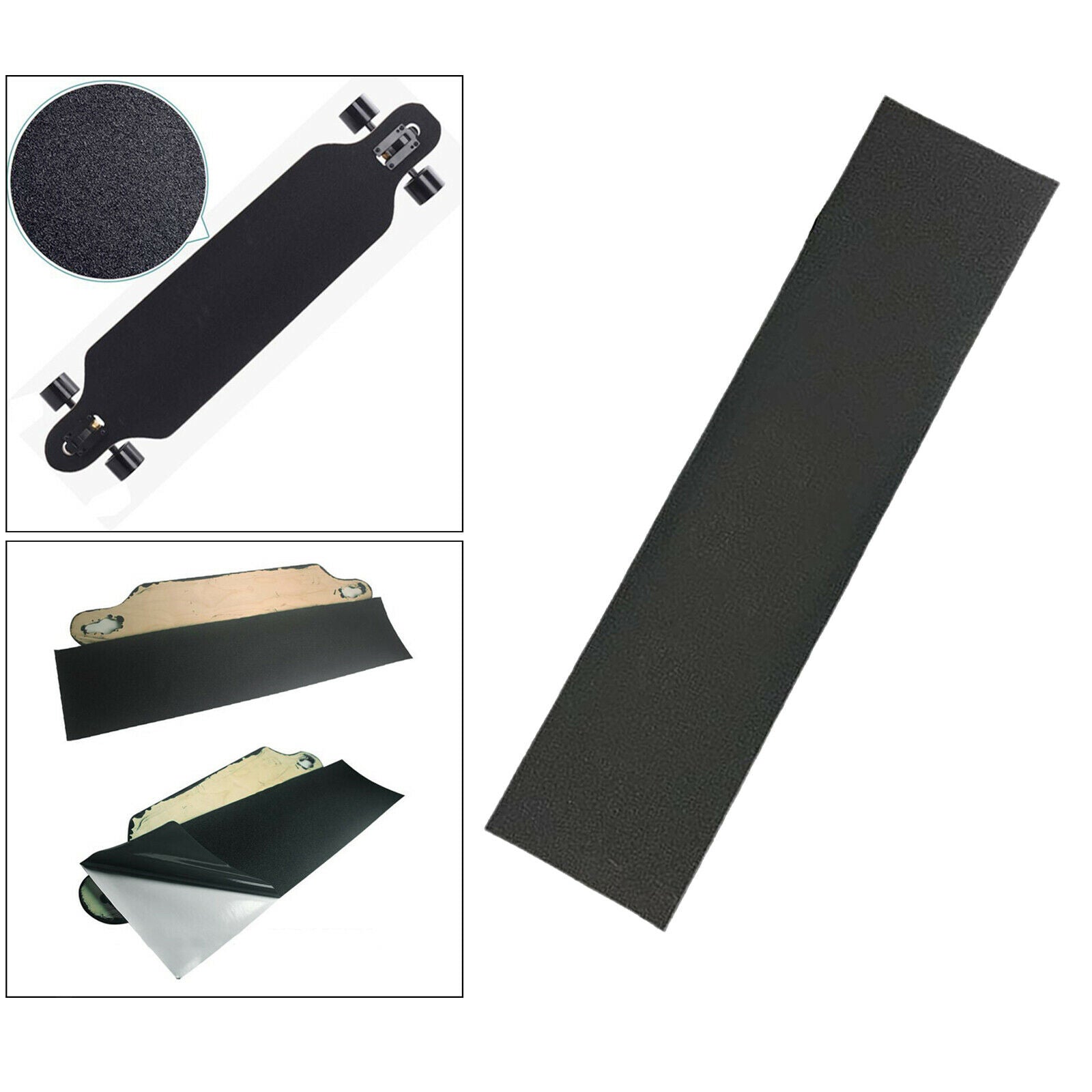 Durable Skateboard Grip Tape Steps Sandpaper Skating Board Sheet Black